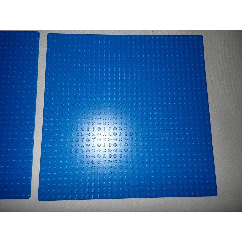LEGO Kids Blue Baseplate 32x32 Studs Building Plate Set of 2 10x10 inch